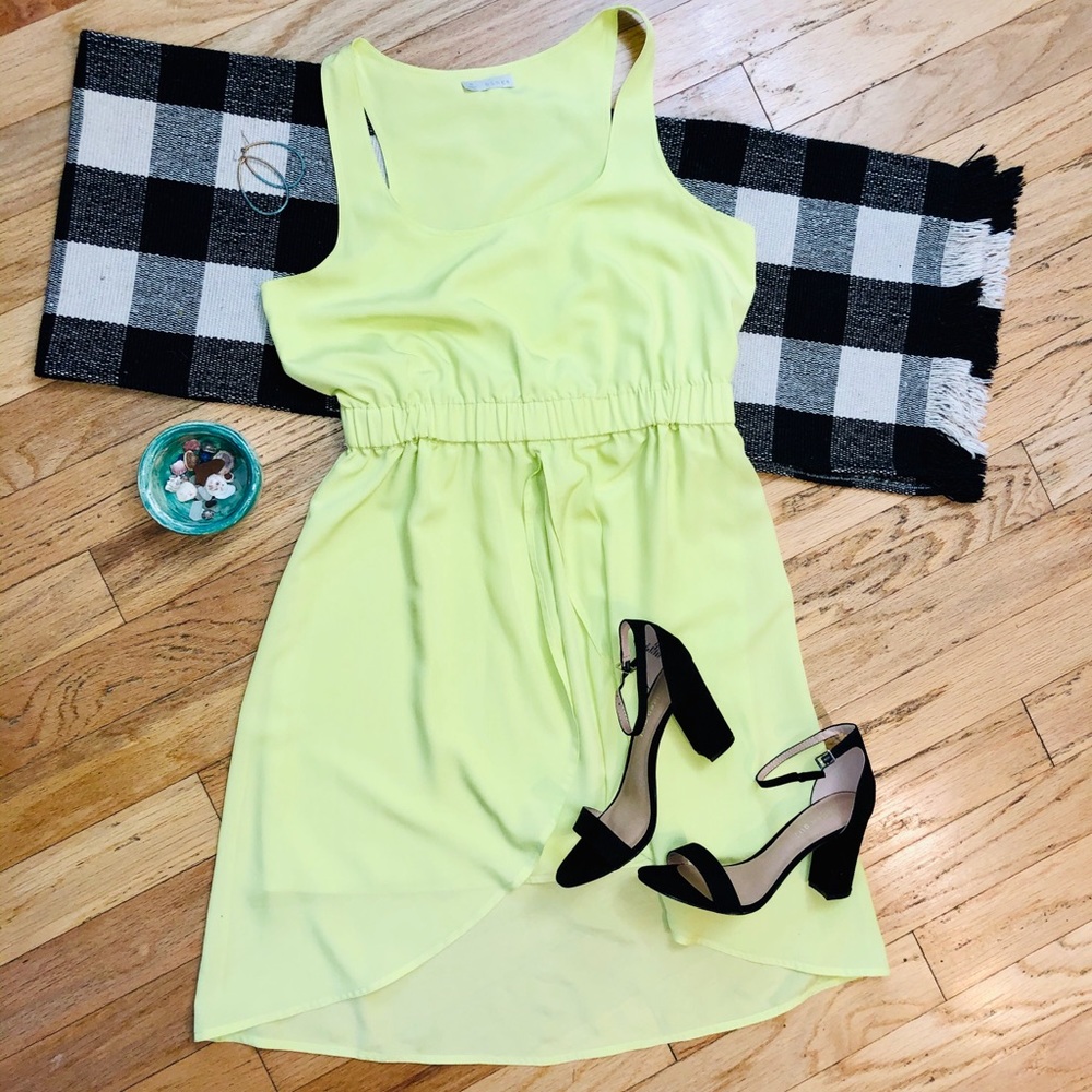 Hi-low fit flare dress